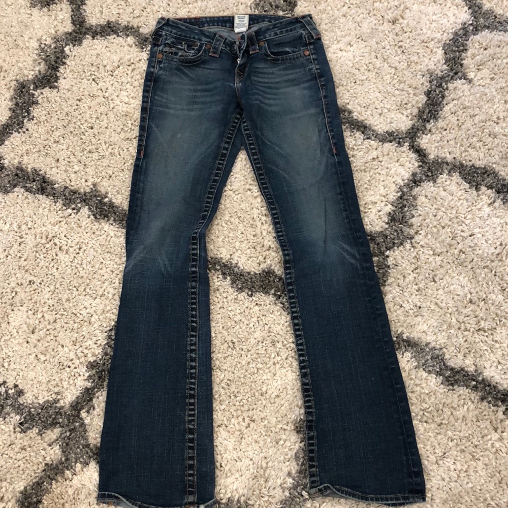 DARK WASH TRUE RELIGION FLARE JEANS
